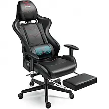Cadeira Gamer Ergonômica Giratória com Suporte Lombar e Apoio de Cabeça, X VOLSPORT, Rosa