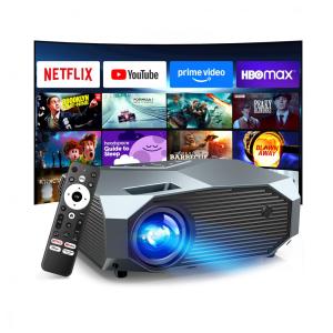 Projetor Inteligente de Alta Luminosidade YOWHICK Netflix Oficial com WiFi 6 e Bluetooth 5.3, Projetor de Filmes 4K,YOWHICK