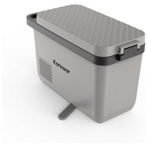 Geladeira Portátil 16L para Carros 12 24 V DC e 100 240 V AC, Karinear, Cinza