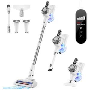 Aspirador de Pó Portátil Trucozie 8 em 1, Leve e Potente, Autonomia 45 min, Sucção Poderosa, Recarregável, Ideal para Carpetes, Azulejos