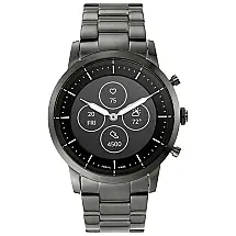 Relógio Smartwatch 42mm com Tela Sensível ao Toque em e Pulseira de Aço inoxidável com Frequência Cardíaca, FOSSIL, Preto