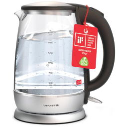 Vianté Chaleira Elétrica 1.7L, com Desligamento Automático, 1200W, 110v, VIANTE, Preto