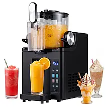 Máquina de Slush Raspadinha COSTWAY 2L Preta 4 Programas LED Auto Limpeza 220W