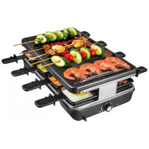 Churrasqueira Elétrica Grill com Controle de Temperatura e 2 Andares, 110V 1300W, Nozaya, Preta