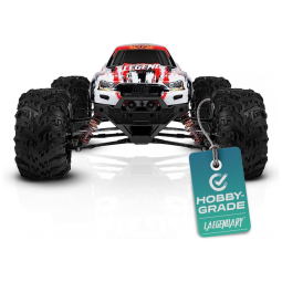 Carrinho de Controle Remoto 4x4 Off Road, com Luzes de LED, à Prova d, LAEGENDARY, Vermelho