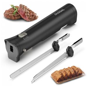 Faca Elétrica Sem Fio D DUSSAL, para Pães com 4 Lâminas de Aço Inox, Trava de Segurança, Botões de Liberação, Liga/Desliga - 30cm