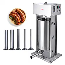 Ensacadeira Elétrica VEVOR, Capacidade de 25 L 25 Kg, Motor de 400W, Controle de Velocidade Contínuo e Pedal, Aço Inoxidável Alimentar 304