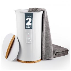 Aquecedor de Toalhas Elétrico Portátil com Display LED e Temporizador Ajustável, LiveFine, Branco