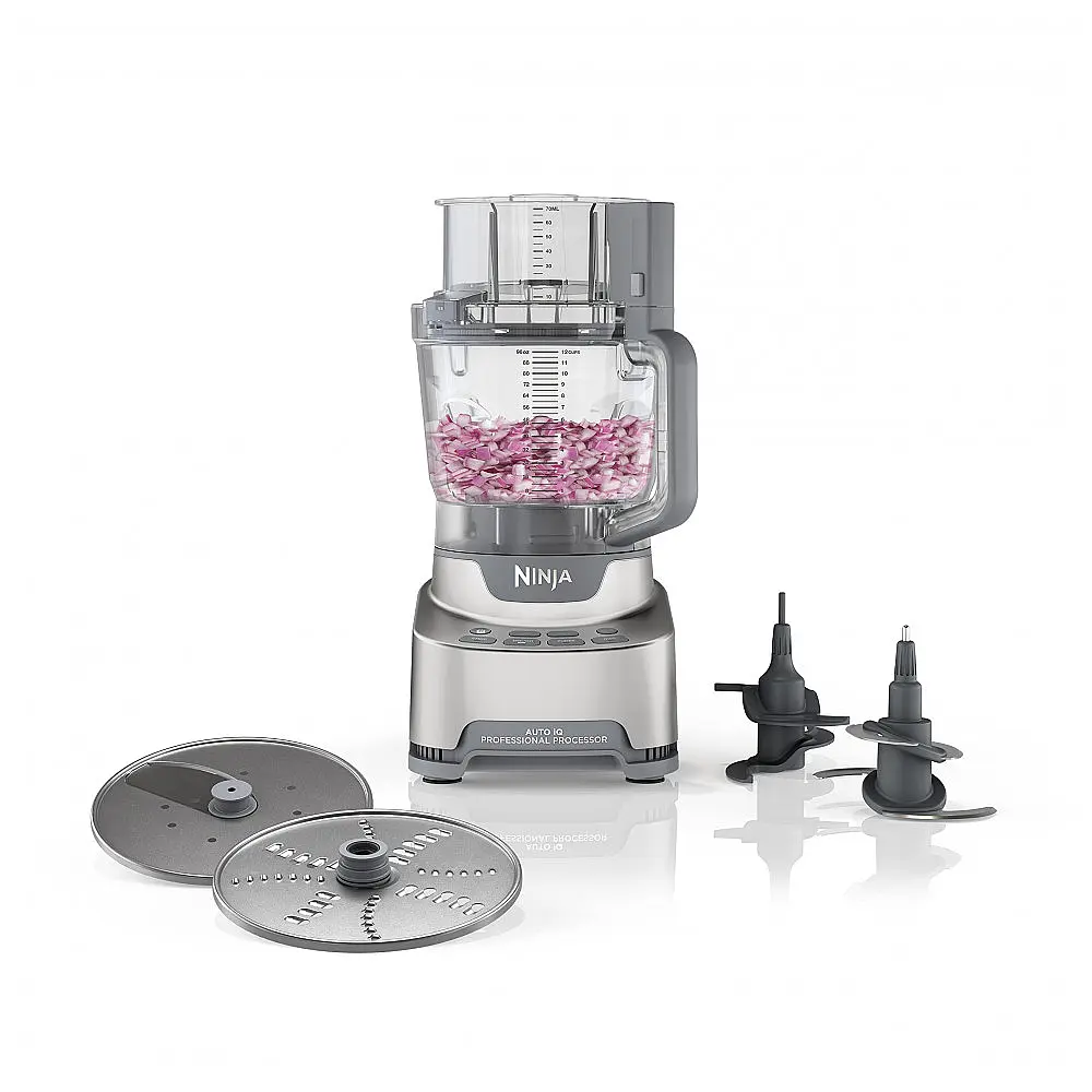 Processador de Alimentos 2,8L com 4 Funções 2 Lâminas e 2 Discos, 1200W, 110v, NINJA NF701, Cinza