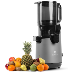 Centrifuga de Frutas de Mastigação Lenta com Calha Grande de 130mm, Fácil de Limpar e Sem BPA, 220V 200W, Sunlife, Cinza
