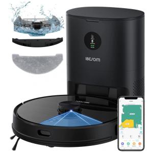 Aspirador de Pó Robô Ibesom com Conexão via APP WI FI, Auto Carregamento e Mapeamento Multinível, 110V, Preto