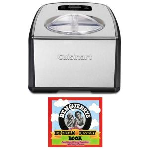 Máquina de Sorvete Automática com Compressor, Painel Digital e Livro de Sorvetes Caseiros, Cuisinart ICE 100, Prata