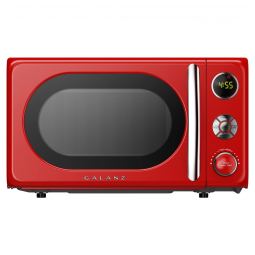 Micro ondas Retro de Bancada 19 Litros Multifuncional, 700W, 110v, GALANZ GLCMKA07RDR 07, Vermelho