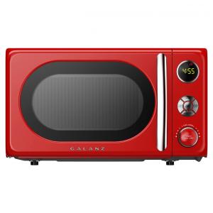 Micro ondas Retro de Bancada 19 Litros Multifuncional, 700W, 110v, GALANZ GLCMKA07RDR 07, Vermelho
