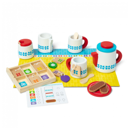 Kit de Chá Infantil de Madeira com 22 Peças para Brincar e Servir, Melissa & Doug