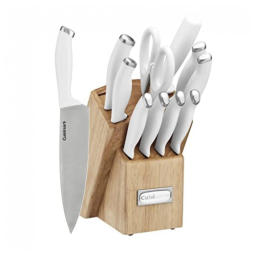 Conjunto de Facas em Aço Inoxidável com Bloco de Bancada, 12 Peças, Cusinart C77SSW, Branco