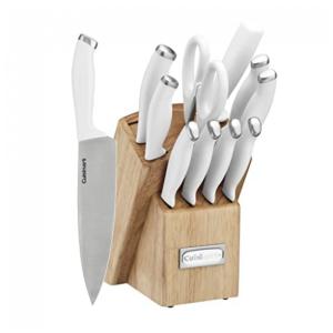 Conjunto de Facas em Aço Inoxidável com Bloco de Bancada, 12 Peças, Cusinart C77SSW, Branco