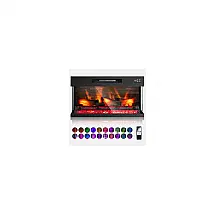 Lareira Elétrica ROVSUN 91x44cm 1400W Chamas 20 Cores 3D Embutir 110V