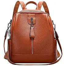 ALTOSY Mochila Feminina de Couro 2 em 1 Conversível em Bolsa Elegante e Prática
