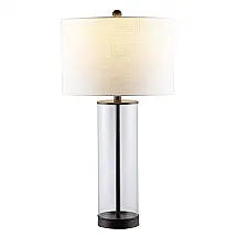 Abajur de Vidro Moderno 73 cm para Quarto, Sala e Escritório, 110V 100W, Bronze e Transparente - JONATHAN Y