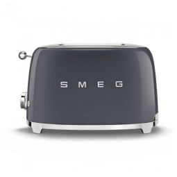 Torradeira Elétrica 2 Fatias com 3 Níveis de Tostagem em Aço Inoxidável, 110V, SMEG, Cinza