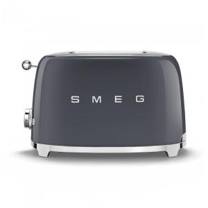 Torradeira Elétrica 2 Fatias com 3 Níveis de Tostagem em Aço Inoxidável, 110V, SMEG, Cinza