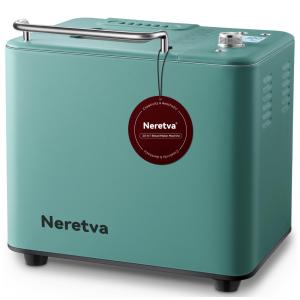 Neretva Máquina de Fazer Pão Automática 20 em 1 até 1 kg, Aço Inoxidável, Verde