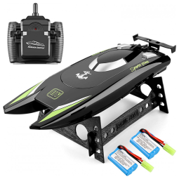 Barco de Controle Remoto para Adultos até 32km por hora, Recarregável, RIRMON 805, Preto