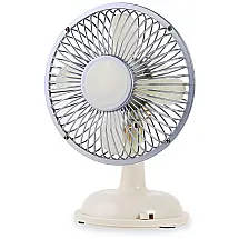Ventilador de Mesa Portátil Retro USB com 2 Velocidades Avoeco, Branco
