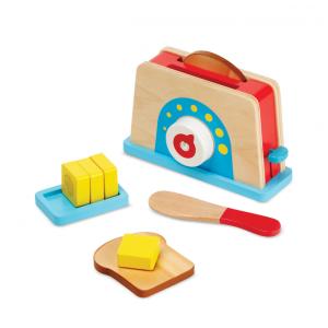 Kit Café da Manhã Infantil com Torradeira e Manteiga de Madeira para Crianças Acima de 3 Anos, Melissa & Doug