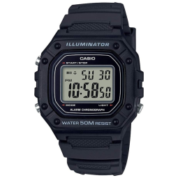 Relógio Masculino Digital Classic, W, CASIO W 218H 1AVCF, Preto