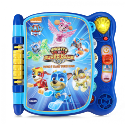 Livro de Palavras Educativo Interativo Mighty Pups da Patrulha Canina para Crianças Acima de 2 Anos, VTech, Azul