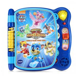 Livro de Palavras Educativo Interativo Mighty Pups da Patrulha Canina para Crianças Acima de 2 Anos, VTech, Azul