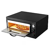 Forno de Pizza Elétrico VEVOR 61cm Comercial 4200W Temp Dupla 450°C Bancada Preto 110V