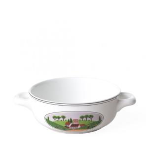 Tigela Elegante para Sopa, Tema de Fazenda com Capacidade de 450mL, Material de Porcelana e Formato Redondo, Villeroy Boch, Branca Colorida