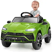 Carro Elétrico Infantil a Bateria 12V Recarregável com Controle Remoto, USB. AUX e MP3, Kimbosmart, Verde
