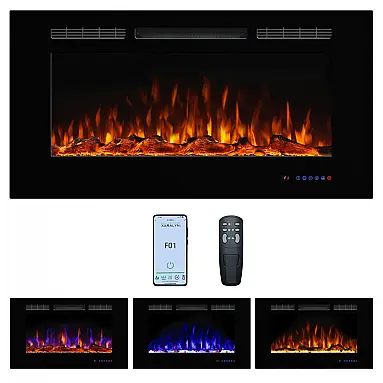 Lareira Elétrica Dreamflame 107x55cm 1500W