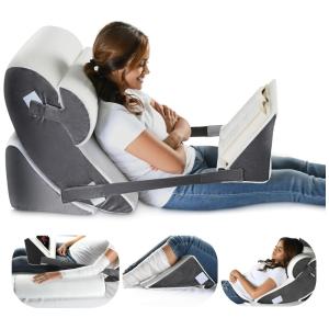 Conjunto de Travesseiros Ortopédicos 4 Peças, Inclinação Ajustável para Melhorar a Postura Durante o Sono, Suporte para Costas