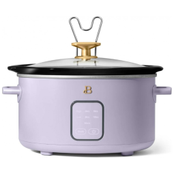 Panela elétrica de cozimento lento Beautiful 4L lavanda 1500W 110V painel touch