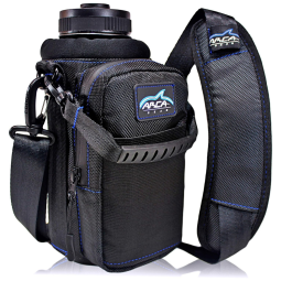 Arca Gear Bolsa Térmica para Garrafa 1L com Alça para Transporte e Bolsos, Garrafa não incluída, Preto