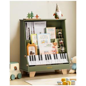 Estante Infantil Educativa de Madeira ROBUD com 5 Prateleiras Montessorianas, Estabilidade e Durabilidade, Ideal para Organização de