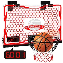 Cesta de Basquete com 7 Cores de Luz LED, Placar Eletrônico e 2 Modos de Jogo para Crianças de 5 a 13 Anos, Aitbay