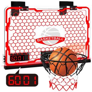 Cesta de Basquete com 7 Cores de Luz LED, Placar Eletrônico e 2 Modos de Jogo para Crianças de 5 a 13 Anos, Aitbay