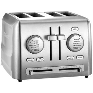 Torradeira, com 4 fatias, 900W, aço inoxidável, 110v, CUISINART, Prateado