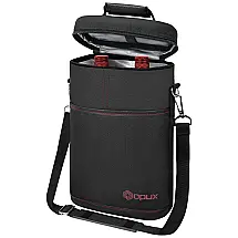Bolsa Térmica OPUX para 2 Garrafas de Vinho, Preta, Transporte Seguro e Conservação Térmica