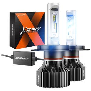 Kit Xenon Lâmpadas LED Branca 15000 Lumens 6000K, HIR2, 2 Peças, SEALIGHT, Dourado