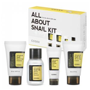 Kit Skincare Completo Rejuvenescedor para Reparação e Recuperação, 4 Itens, COSRX, Branco