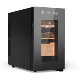 Umidor para Charutos Elétrico 23L com Prateleira em Madeira de Cedro Espanhol, Higrômetro de Gaveta, Controle de Temperatura e Umidade