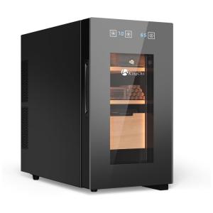 Umidor para Charutos Elétrico 23L com Prateleira em Madeira de Cedro Espanhol, Higrômetro de Gaveta, Controle de Temperatura e Umidade