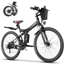 Vivi Bicicleta Elétrica Motorizada 26 Velocidades e 3 Modos, 350W, Branco